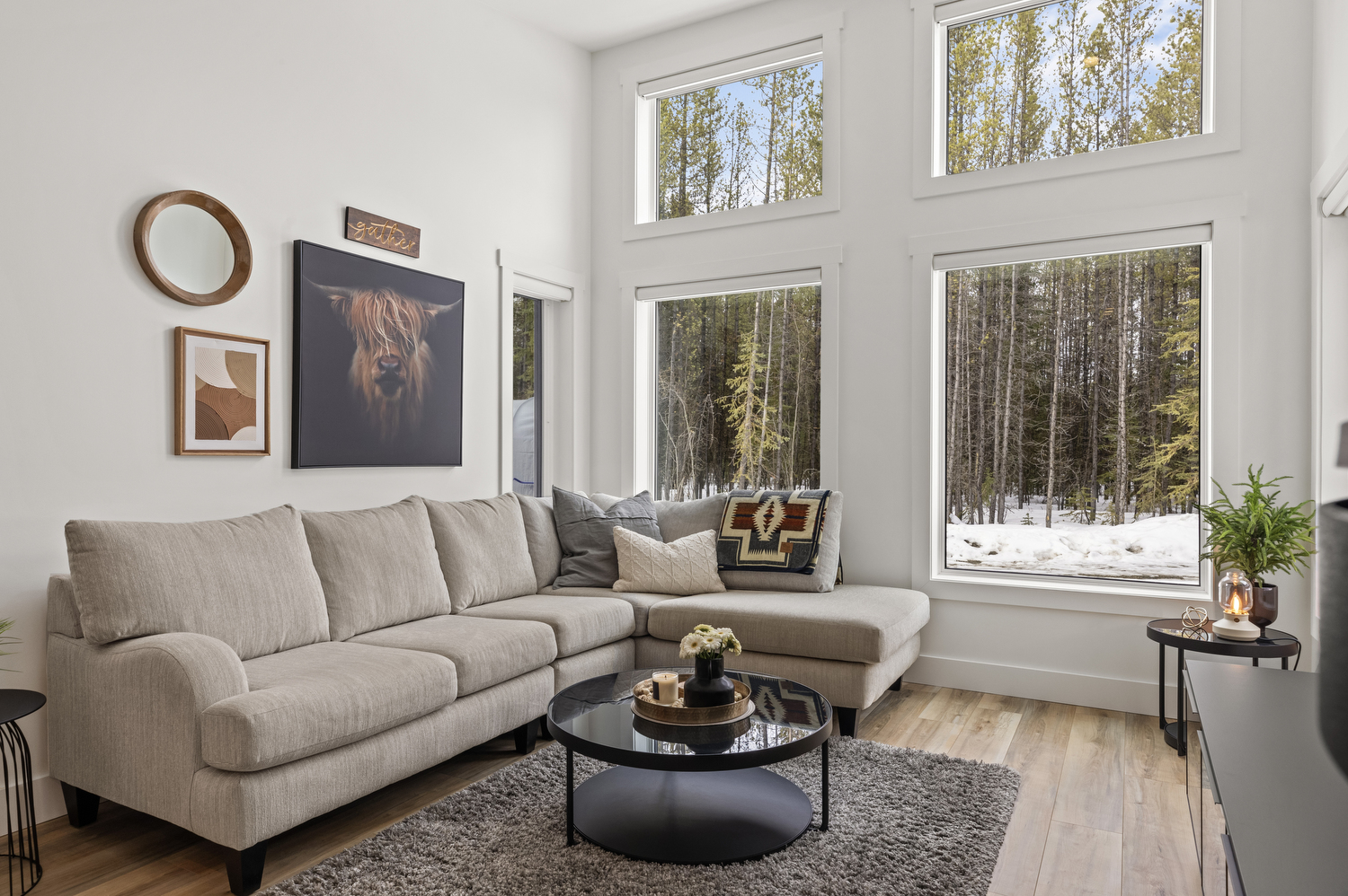 Soaring Clerestory Living Room Windows