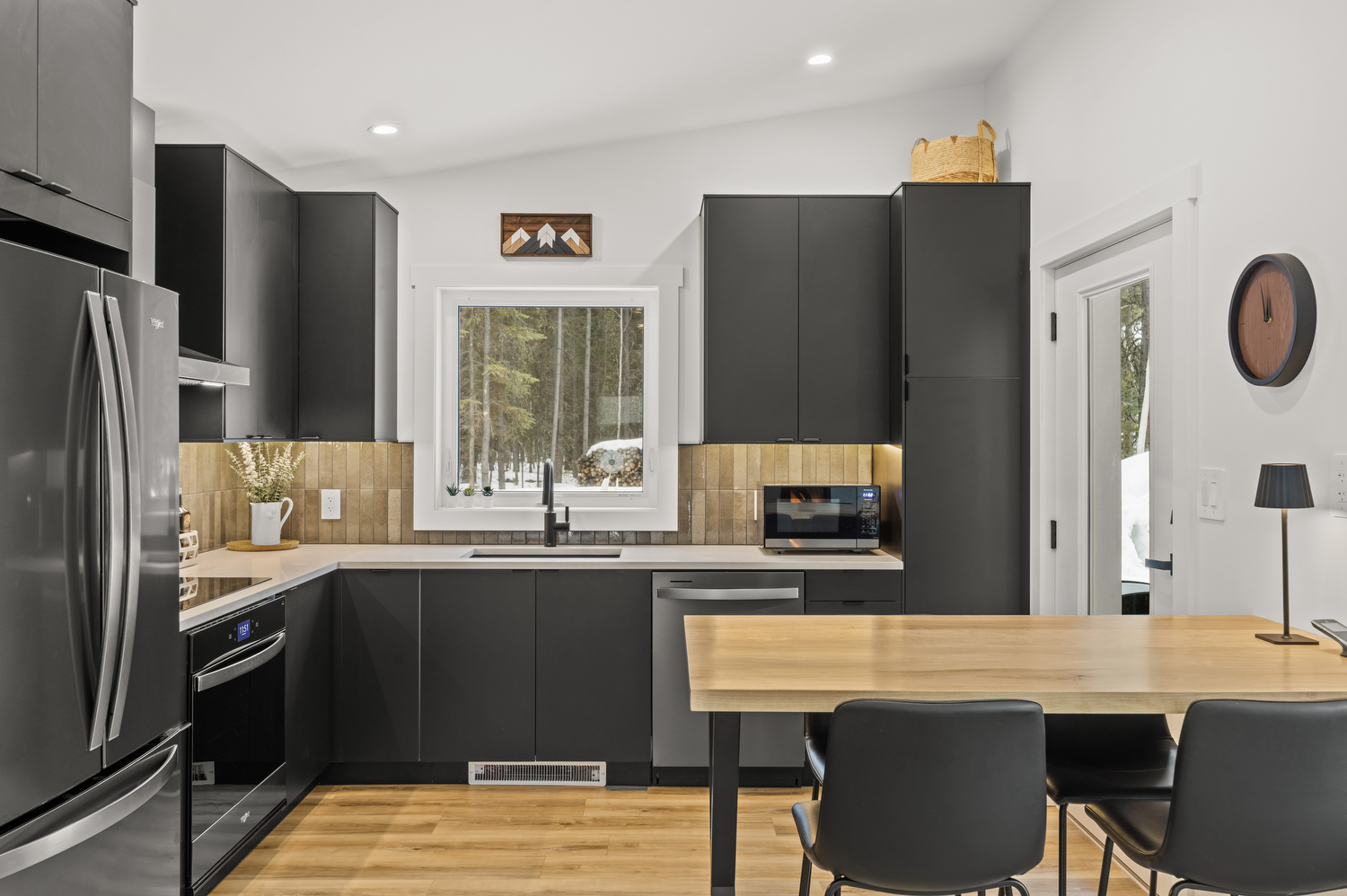 Matte Black Kitchen and Dining Table