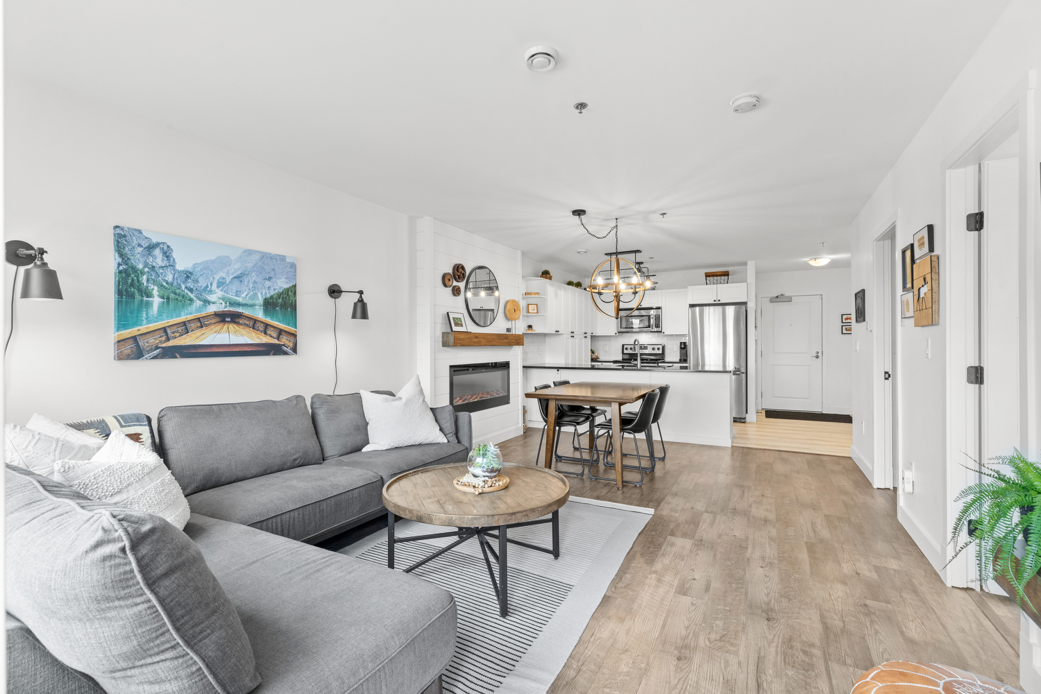The Northern Lux Open Concept Living and Dining Area